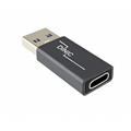 Adaptér DINIC samec  USB-A  "M"  na samice  USB-C  "F" , hliník, vesmírně šedý 