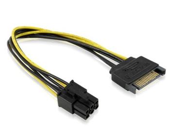 DeLock napájecí kabel SATA 15 pin na 6 pin PCI Express
