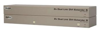 Gefen 2x DVI Dual Link extender přes 4x CAT-6a kabely EXT-2DVI-CAT6DL