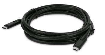 LMP nabíjecí a datový kabel USB-C kabel 100W DP alt mode 5Gbit 2m, černý E-maker