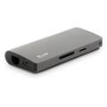 LMP USB-C Travel Dock 4K, 9 portů  HDMI , miniDP , VGA , 2x USB 3.0, Ethernet, čtečka SD/MicroSD, USB-C nabíjení , Space Gray 