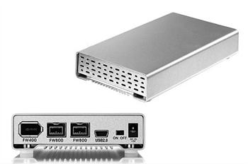 MacPower SK-2500 SATA to FW 800 / 400 /USB 2.0 2.5" externí box , pasivní chladič
