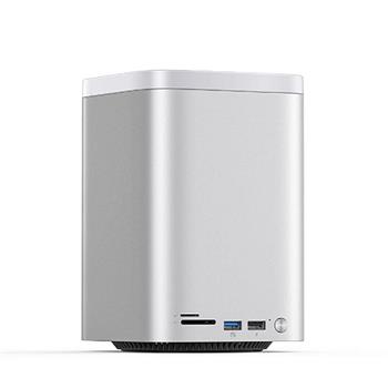 Orico MiniTower Hybridní externí uložiště 2 x 3,5" HDD SATA a M.2 SSD a HW RAIDem pro Mac Mini