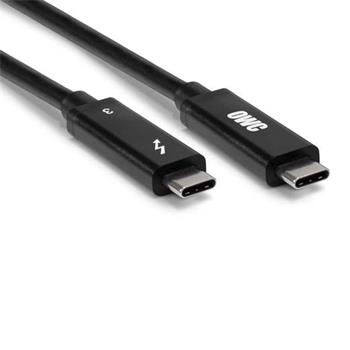 OWC Thunderbolt 4 kabel - 40 Gbit TB4 / TB3 kabel 0,3m černý OWCCBLTB4C0.3M
