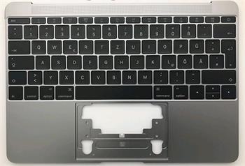 Topcase s klávesnicí pro Apple MacBook 12" A1534 2016-2017 Space Gray CZ layout
