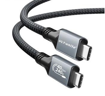 ULT USB4 USB-C 40Gbit kabel M-M až 240W, až 8K@60Hz - 80cm opletený